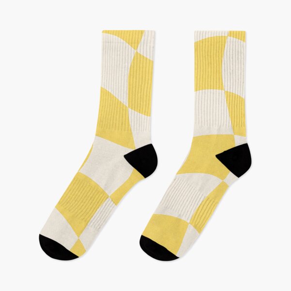 Item preview, Wavy Checkerboard Retro Groovy Yellow Pattern designed and sold by Aureva Arts Shop.
