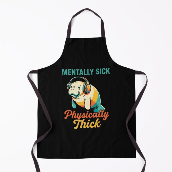Item preview, Mentally Sick Physically Thick Retro Manatee Meme designed and sold by thenewall.
