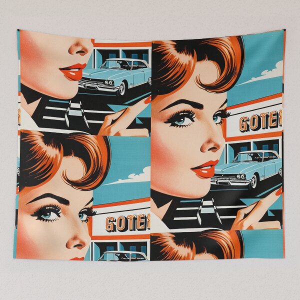 Item preview, Art - Pop Art Aesthetic, 1950s Retro Glamour and American Car designed and sold by Beat-It.