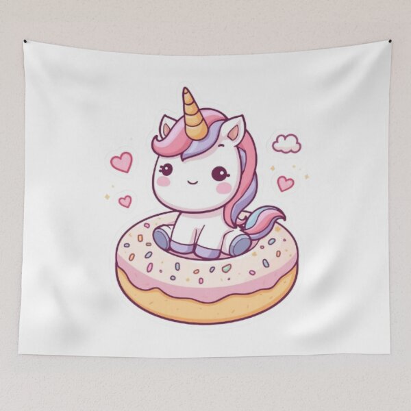 Item preview, Kawaii Unicorn Donut Sticker | Cute Magical Sweet Treat Design designed and sold by Stylestickers55.