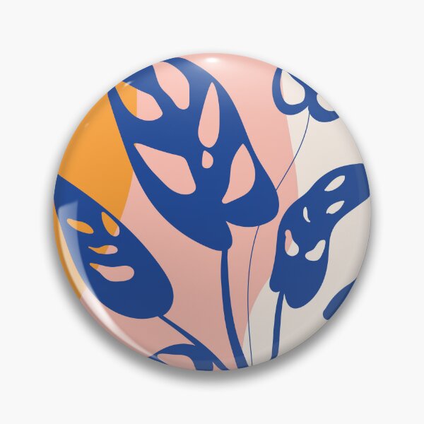 Item preview, Abstract Blue Monstera Leaves Boho Botanical designed and sold by FaizArtShop.