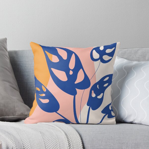 Item preview, Abstract Blue Monstera Leaves Boho Botanical designed and sold by FaizArtShop.