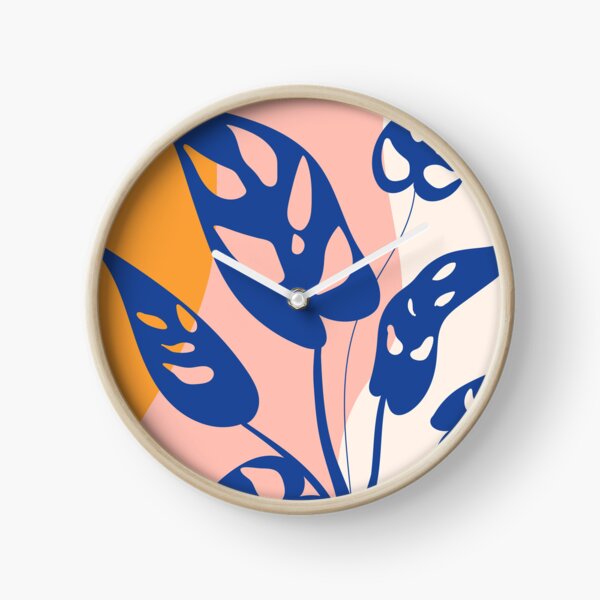 Item preview, Abstract Blue Monstera Leaves Boho Botanical designed and sold by FaizArtShop.