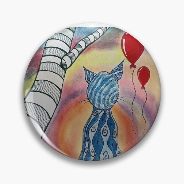 Item preview, Blue cat chasing dreams designed and sold by K.Art-Avato ⭐.
