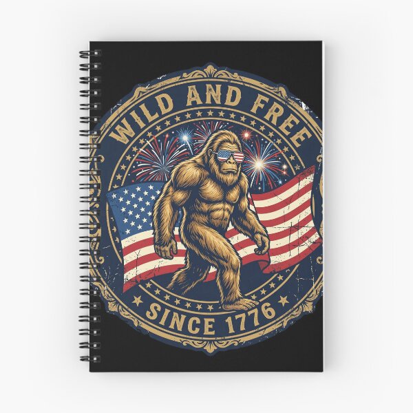 Artikelvorschau, Wild and Free Bigfoot Ornamente Flaggenabzeichen entworfen und verkauft von Roy & Tiffany.