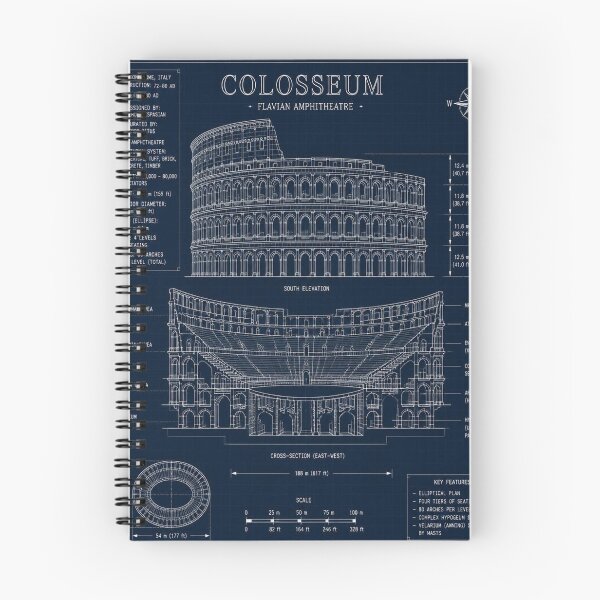 Item preview, Colosseum Rome Blueprint designed and sold by SunnyDesign82.