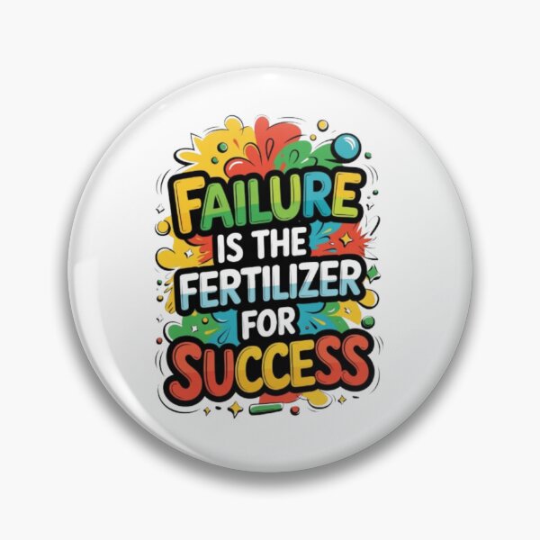 Item preview, Failure Is the Fertilizer for Success – Colorful Motivational Quote Typography designed and sold by PixelStyle Studio.