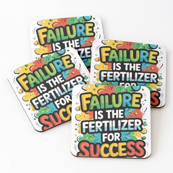Item preview, Failure Is the Fertilizer for Success – Colorful Motivational Quote Typography designed and sold by PixelStyle Studio.