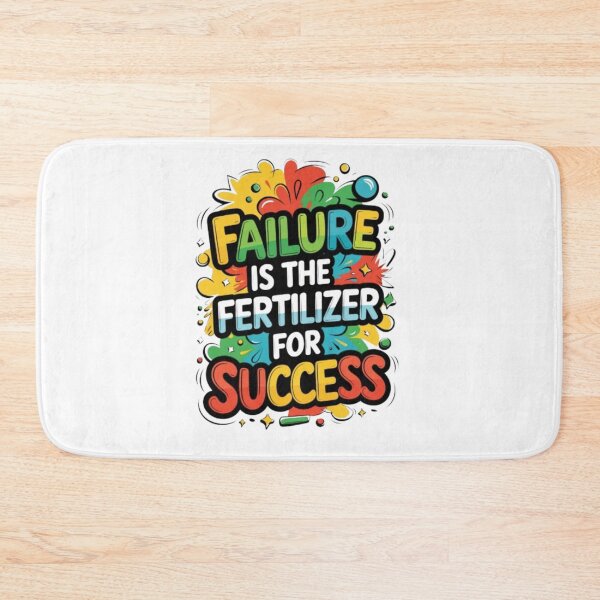 Item preview, Failure Is the Fertilizer for Success – Colorful Motivational Quote Typography designed and sold by PixelStyle Studio.