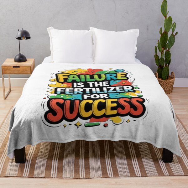 Item preview, Failure Is the Fertilizer for Success – Colorful Motivational Quote Typography designed and sold by PixelStyle Studio.