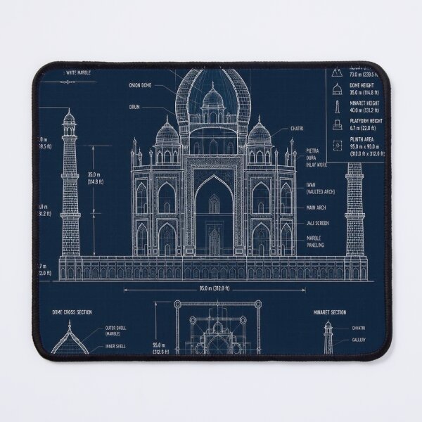 Item preview, Taj Mahal Blueprint designed and sold by SunnyDesign82.