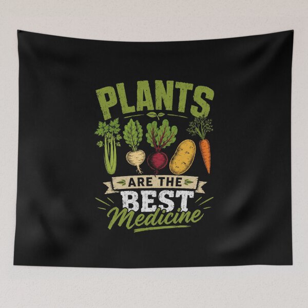 Item preview, Plants Are The Best Medicine Gardener Vegan Healthy Lifestyle designed and sold by SkeletonsDanger.