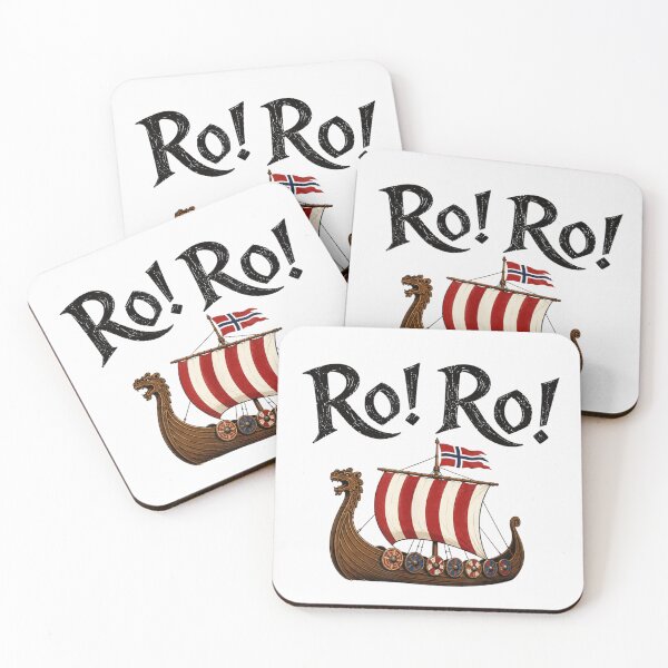 Item preview, Ro Ro Viking Longship Wooden Dragon Boat Nordic Flag Graphic designed and sold by ashenz.