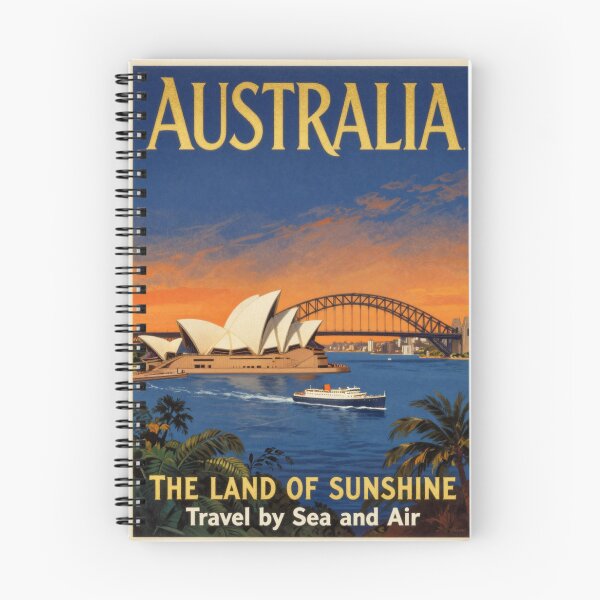 Item preview, Australia VIntage Style Travel Advert designed and sold by Dimensionality.