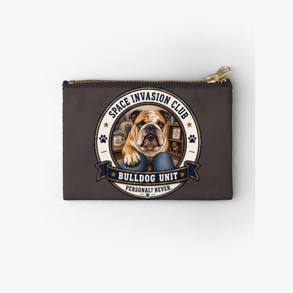 Item preview, Space Invasion Club - Bulldog Unit - Personal? Never/Funny English Bulldog Badge Logo  designed and sold by Halejo68.