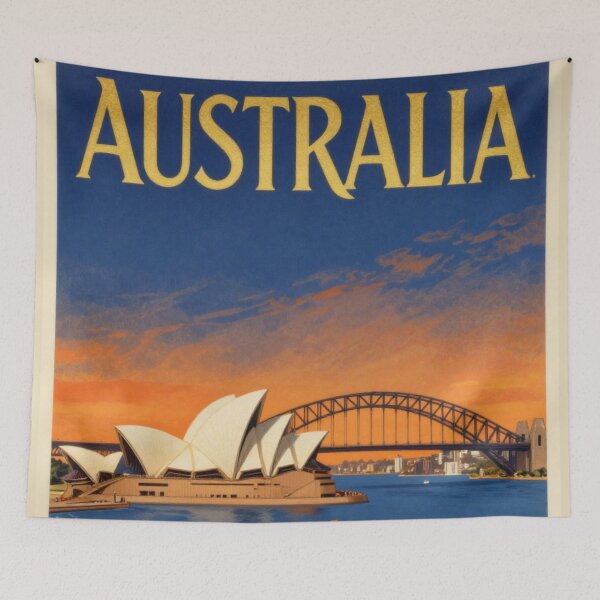 Item preview, Australia VIntage Style Travel Advert designed and sold by Dimensionality.