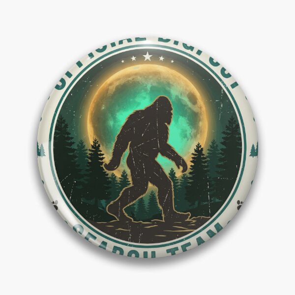 Item preview, Official Bigfoot Search Team Moon Badge designed and sold by Roy & Tiffany.