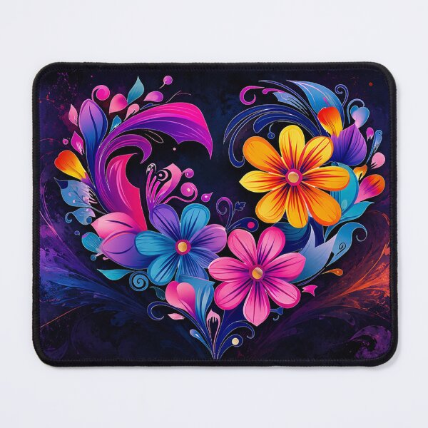 Item preview, Floral Heart: Blooming with Color and Love designed and sold by Fei Long Design Hub.