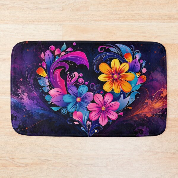 Item preview, Floral Heart: Blooming with Color and Love designed and sold by Fei Long Design Hub.