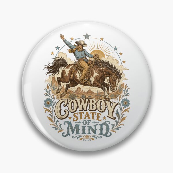 Item preview, Cowboy State of Mind Western Rodeo Graphic designed and sold by Belarte.shop.