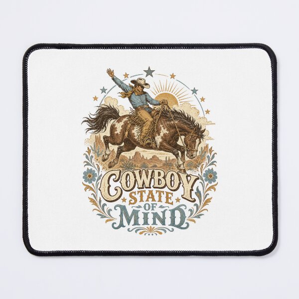Item preview, Cowboy State of Mind Western Rodeo Graphic designed and sold by Belarte.shop.