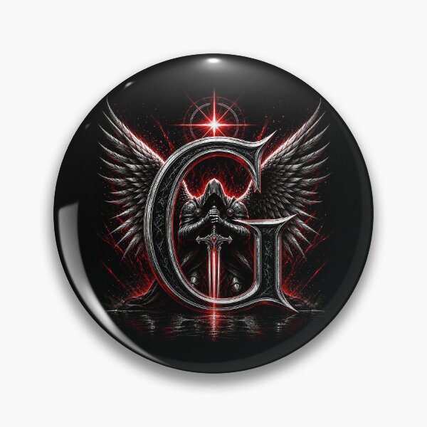 Item preview, Crimson Oath Sentinel Letter G designed and sold by BlissBlvdShop.