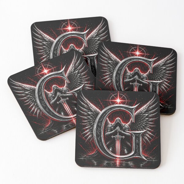 Item preview, Crimson Oath Sentinel Letter G designed and sold by BlissBlvdShop.