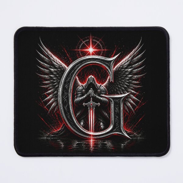 Item preview, Crimson Oath Sentinel Letter G designed and sold by BlissBlvdShop.