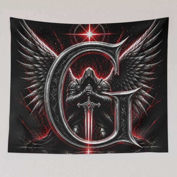 Item preview, Crimson Oath Sentinel Letter G designed and sold by BlissBlvdShop.