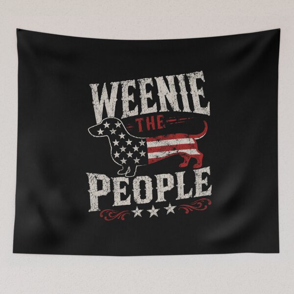 Item preview, Weenie The People Dachshund Dog Patriot American designed and sold by SkeletonsDanger.
