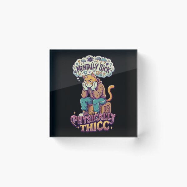 Item preview, Mentally Sick Physically Thicc Grumpy Cat Crate designed and sold by thenewall.