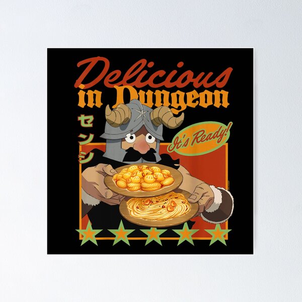 Item preview, Delicious In Dungeon It Is Ready Chef Senshi Spaghetti Graphic designed and sold by ashenz.