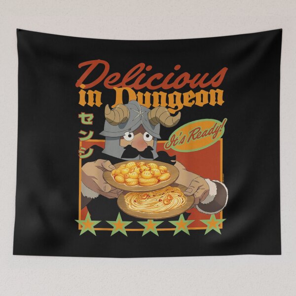 Item preview, Delicious In Dungeon It Is Ready Chef Senshi Spaghetti Graphic designed and sold by ashenz.
