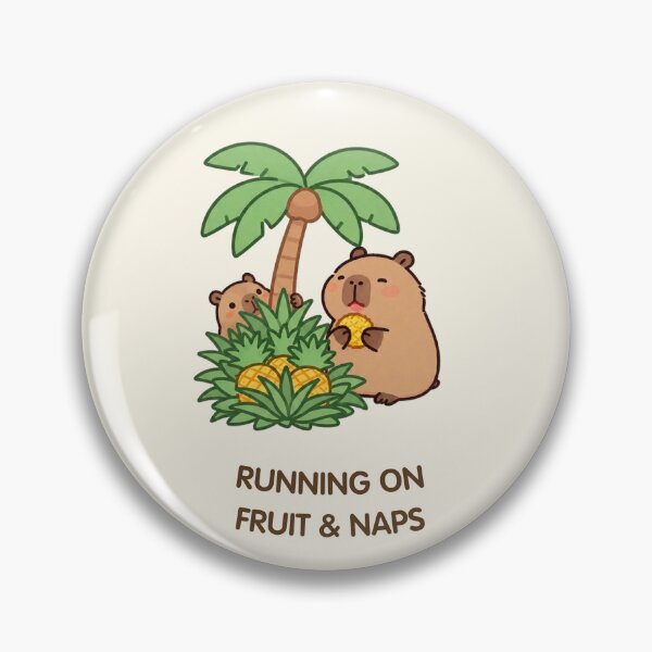 Item preview, Running on Fruit & Naps – Pineapple Capybara  designed and sold by BCapybara.