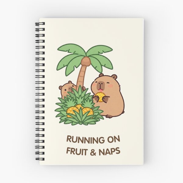 Item preview, Running on Fruit & Naps – Pineapple Capybara  designed and sold by BCapybara.
