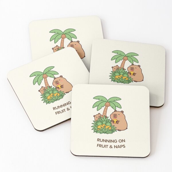 Item preview, Running on Fruit & Naps – Pineapple Capybara  designed and sold by BCapybara.