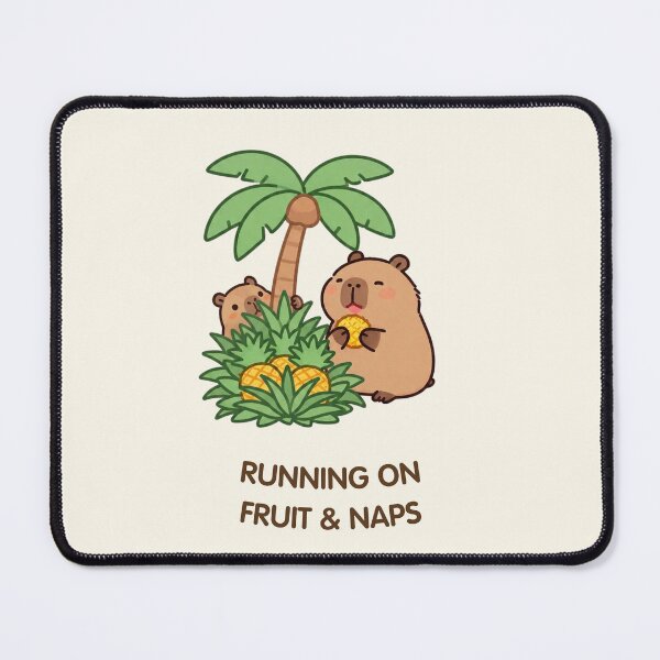 Item preview, Running on Fruit & Naps – Pineapple Capybara designed and sold by BCapybara.