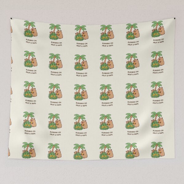 Item preview, Running on Fruit & Naps – Pineapple Capybara  designed and sold by BCapybara.