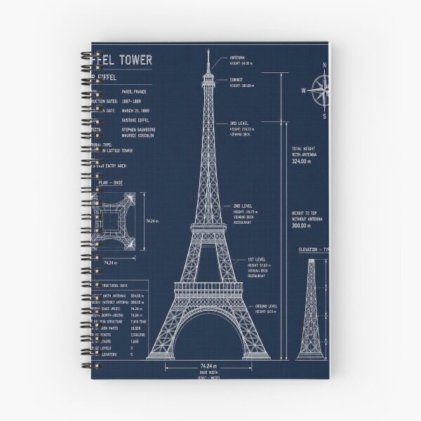 Artikelvorschau, Eiffel Tower Blueprint entworfen und verkauft von SunnyDesign82.