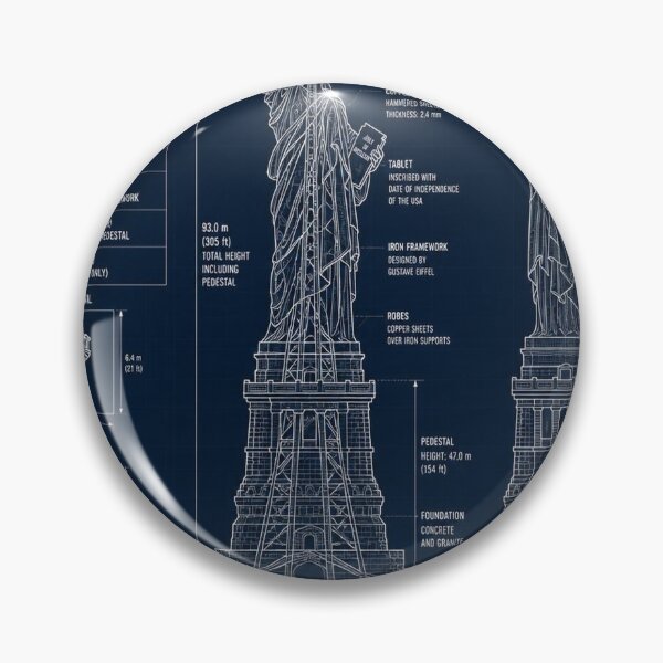 Item preview, Statue of Liberty Blueprint designed and sold by SunnyDesign82.