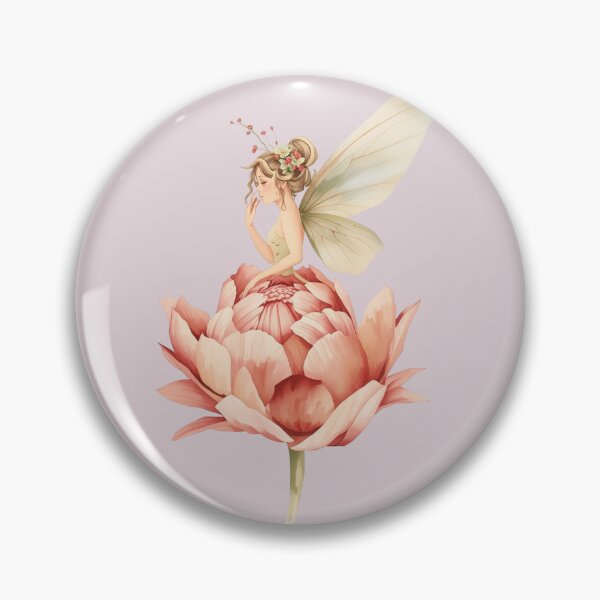 Item preview, Dreamy Peony Flower Fairy Watercolor Illustration designed and sold by carthagia.