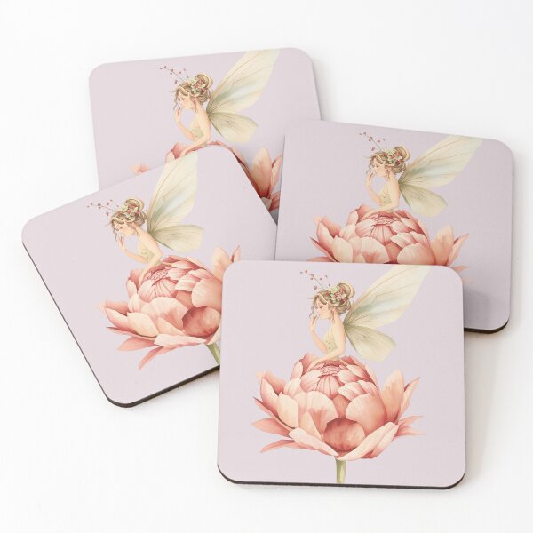 Item preview, Dreamy Peony Flower Fairy Watercolor Illustration designed and sold by carthagia.