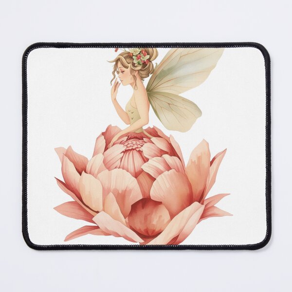 Item preview, Dreamy Peony Flower Fairy Watercolor Illustration designed and sold by carthagia.