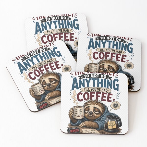 Item preview, The coffee before anything sloth designed and sold by urbanshop7.