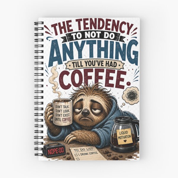 Item preview, The coffee before anything sloth designed and sold by urbanshop7.
