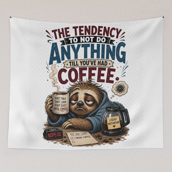 Item preview, The coffee before anything sloth designed and sold by urbanshop7.
