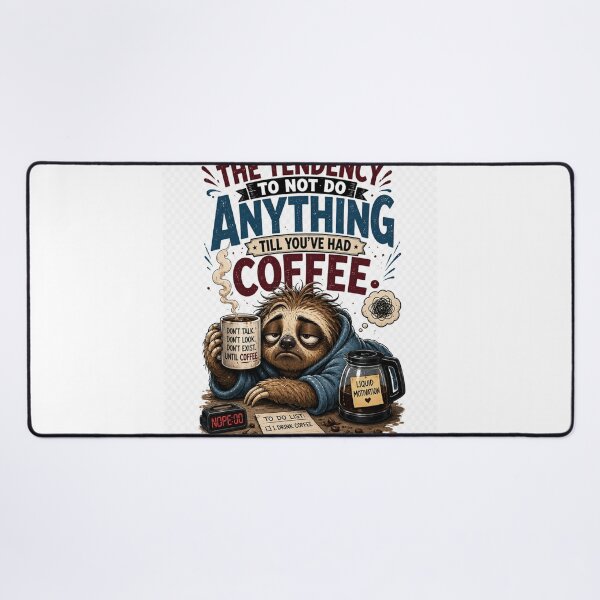 Item preview, The coffee before anything sloth designed and sold by urbanshop7.