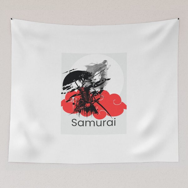 Item preview, Japanese Samurai Warrior Sumi-e Ink Art designed and sold by Penguin Mood .