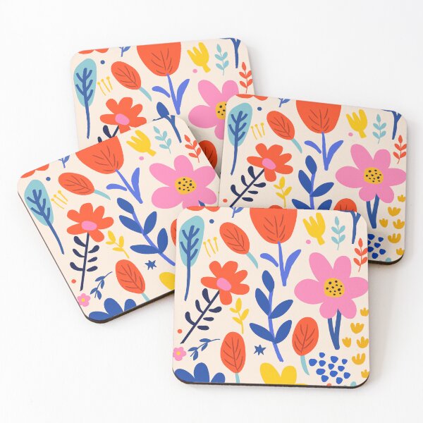 Item preview, Abstract Colorful Spring Flowers Boho Botanical designed and sold by FaizArtShop.