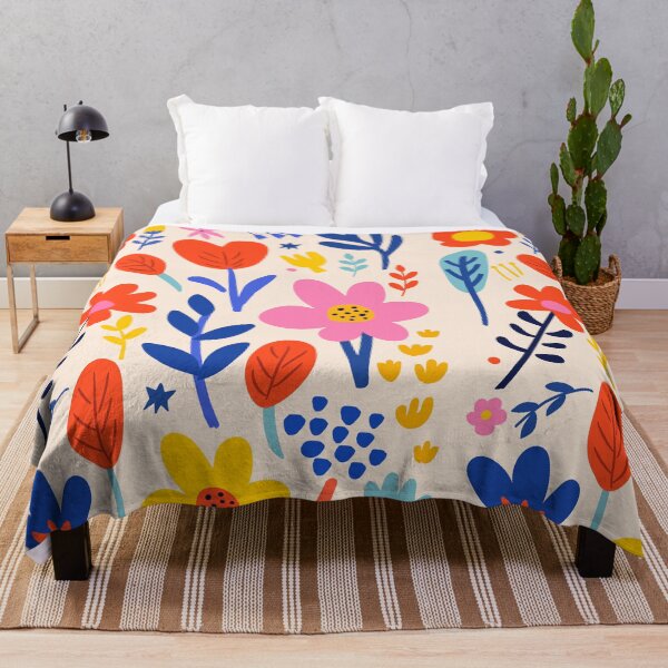 Item preview, Abstract Colorful Spring Flowers Boho Botanical designed and sold by FaizArtShop.